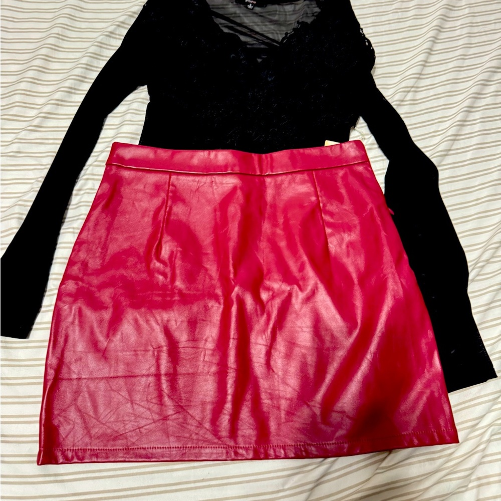 Frenchy Black Bodycon Mini Skirt with Split Hem,Workwear, Minimalist, Office.